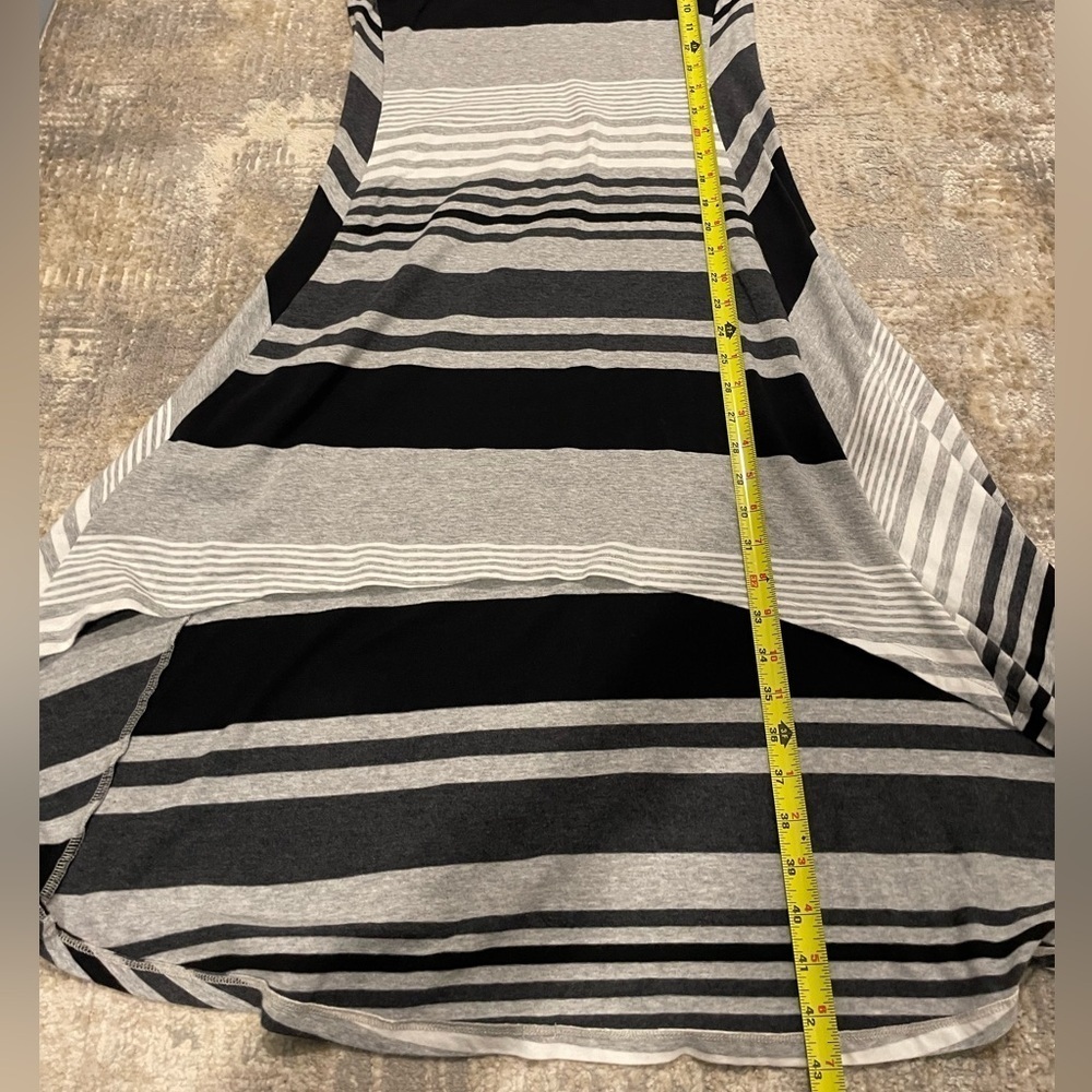 Marc New York Stripe Color Block Dress Medium A-line High Low Hem Sleeveless - Picture 7 of 7